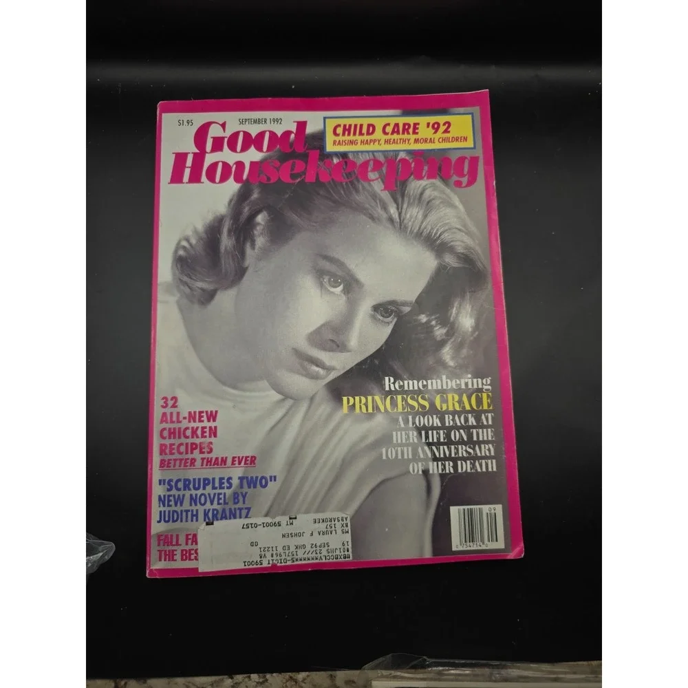 GOOD HOUSEKEEPING Magazine, SEPTEMBER 1992, REMEMBERING PRINCESS GRACE KELLY!